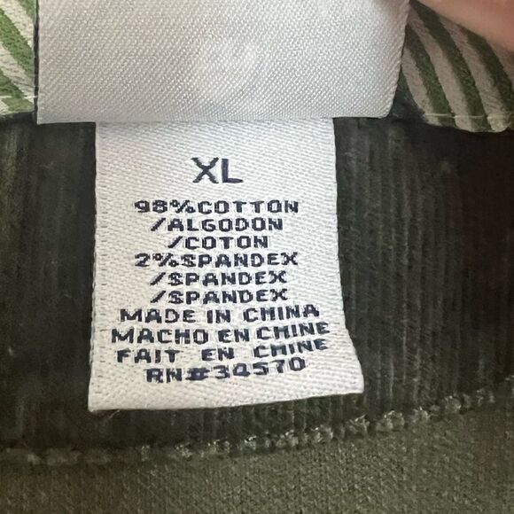 Caribbean Joe Olive Green Y2K Slouchy Corduroy Button Shacket XL - Picture 11 of 12